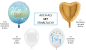 Preview: Folienballon rund - Hello World blau - ø 45cm